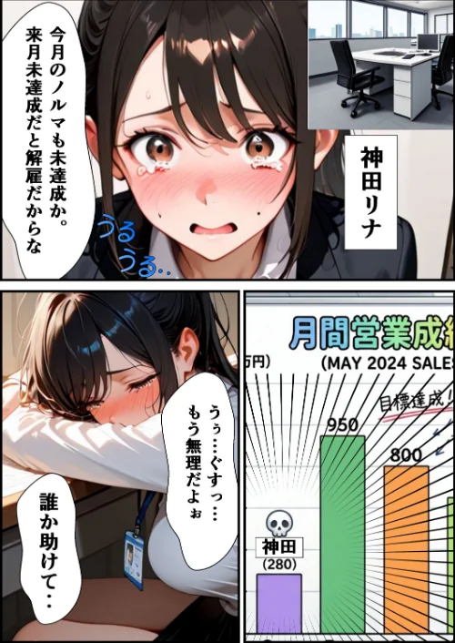 [エロ漫画]ようこそ、我が社の肉便器営業課へ。泣き虫最下位OLが肉体調教されて下剋上契約！【モザイク版】/2026-06-29［商業誌］ 試し読みサンプル 2ページ目