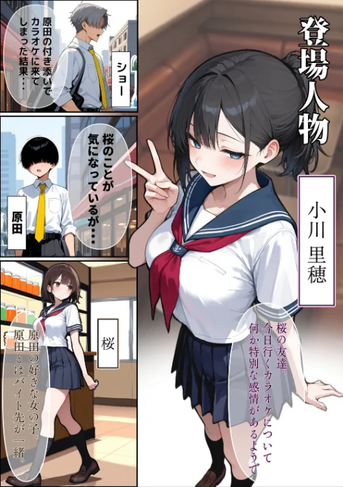 [エロ漫画]他校で噂のヤリマンちゃんに友達もいるのに、カラオケでマ〇コを貸してもらった件【棒消し修正版】/2026-07-18［商業誌］ 試し読みサンプル 2ページ目