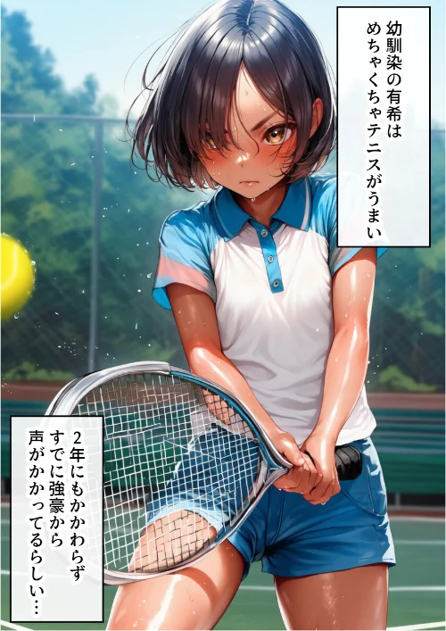 [エロ漫画]幼なじみは隠れ巨乳！テニス部で一番かわいいボーイッシュ少女とイチャラブSEX【モザイク版】/2026-08-29［商業誌］ 試し読みサンプル 2ページ目